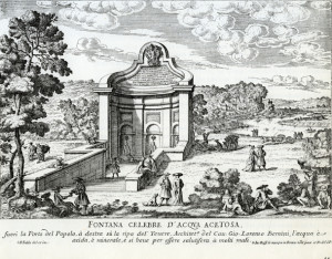 Roma Fontana  Acqua Acetosa Incisione del Falda del 1667, Fontana dell'Acqua Acetosa web